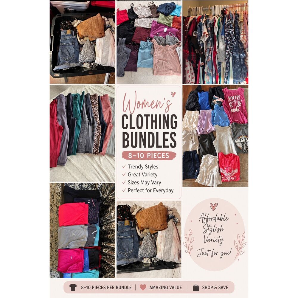Women’s Clothing Lot • 8–10 Piece Bundle 🛍️